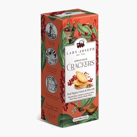 Crackers cu piper rosu, chimen si ulei de masline, Lady Joseph, 100g