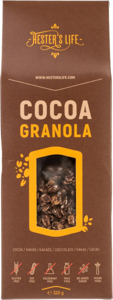 Fulgi de ovaz Granola cu Cacao 320g Hester's Life