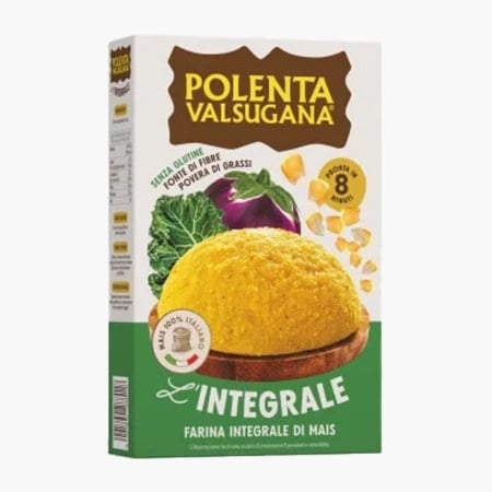 Polenta Valsugana integrala, preparat pentru mamaliga instant, fara gluten, Bonomelli, 330g - Img 1