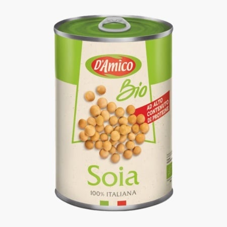 Soia boabe fiarta bio la conserva, D'Amico 400g