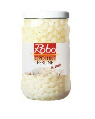 Ceapa mini perle albe in otet alb Robo 1650g net