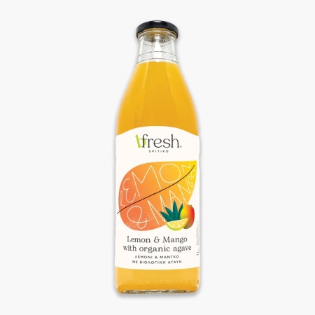 Concentrat organic pentru limonada cu agave, lamaie si mango, B-FRESH 1L