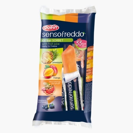 Inghetata stick Sensofreddo, produs pasteurizat, fara conservanti, Dolfin 10buc x 40ml