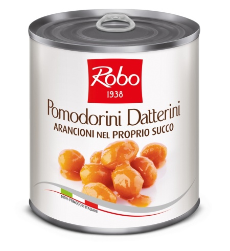 Rosii galbene Datterini in suc propriu Robo 800g