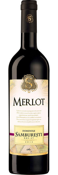 Vin rosu sec Merlot Domeniile Samburesti 0.75L - Img 1