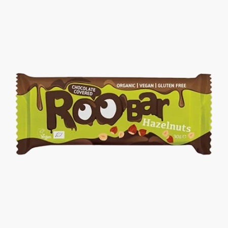 Baton vegan Roobar BIO cu alune si ciocolata – fără gluten, soia 30G