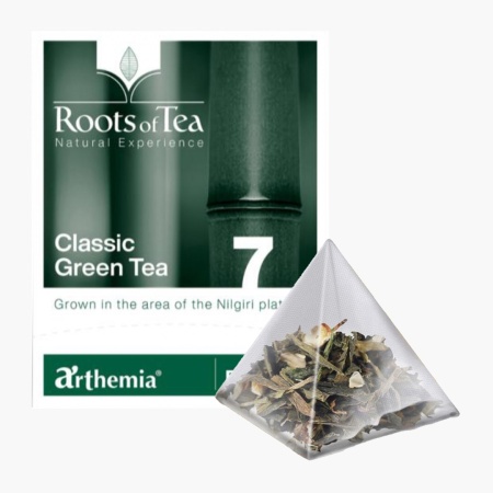 Ceai frunze Classic Green piramida - ceai verde BIO, Arthemia Milano 15x2.2g/plic - Img 1