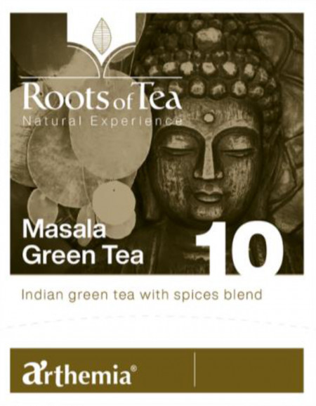 Ceai frunze Masala Green piramida – ceai verde cu ghimbir, Arthemia 15x2.2g/plic