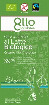 Ciocolata cu lapte BIO, fara gluten, 39% cacao, OTTO 100g