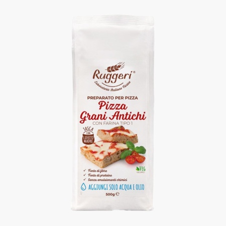 Faina pentru Pizza cu Cereale Antice Tip 1 Ruggeri 500g (preparat complet)