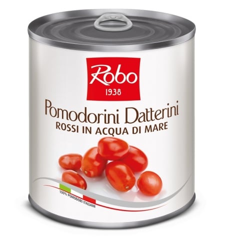 Rosii cherry Datterini in apa de mare Robo 800g