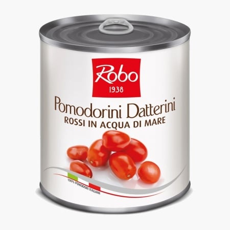 Rosii cherry Datterini in apa de mare Robo 800g