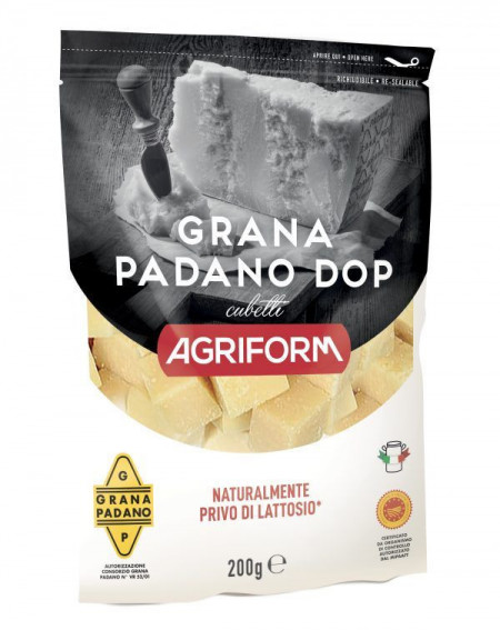 Branza cubulete Grana Padano DOP Cubetti Agriform 200g