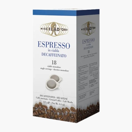 Capsule cafea decofeinizata Pods Miscela d&#039;Oro (18 buc x 7 g) - Img 1