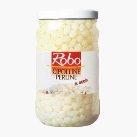 Ceapa mini perle albe in otet alb Robo 1650g net