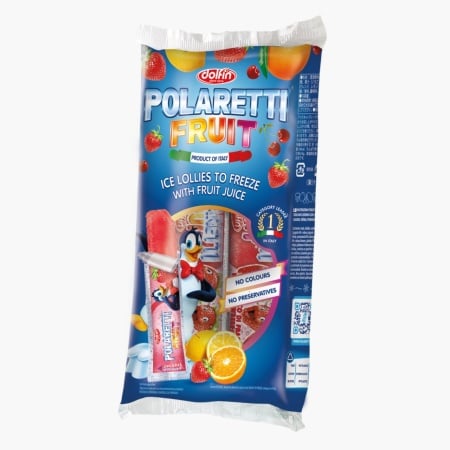 Inghetata stick Polaretti, produs pasteurizat , fara conservanti, fara gluten, Dolfin 10x40ml