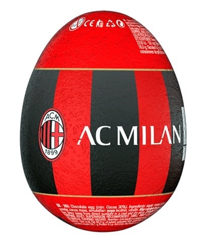 Ou de ciocolata cu surprize AC Milan, fara gluten, Dolfin 20g