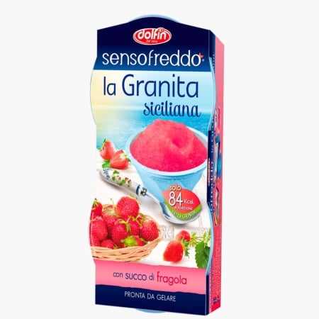 Suc granita Sensofreddo siciliana de capsuni,fara gluten, Dolfin 2x100ml