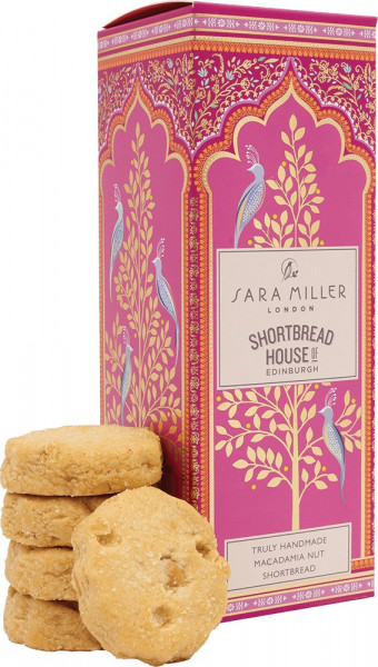 Biscuiti artizanali cu unt si alune macadamia shortbread Sara Miller 125g