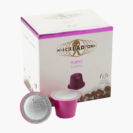Capsule cafea tip Nespresso Miscela d&#039;Oro Purple (10 buc/cutie) - Img 1