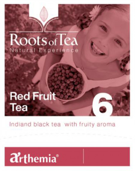 Ceai frunze Red Fruit piramida – ceai negru cu fructe rosii, Arthemia 15x2.2g/plic