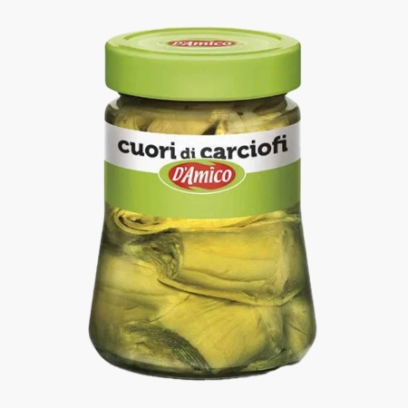 Inimi intregi de anghinare marinate in ulei fara gluten- carciofi, D'Amico 280 g
