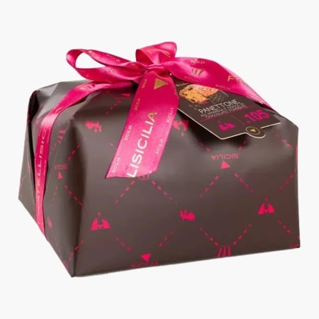 Panettone Fratelli Sicilia cu amarene și cuburi de ciocolată glazurată, 500g