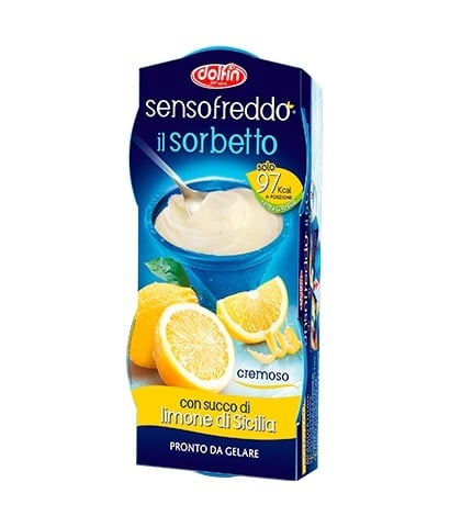 Sorbetto de lamai de Sicilia, fara gluten, Dolfin 2x100ml