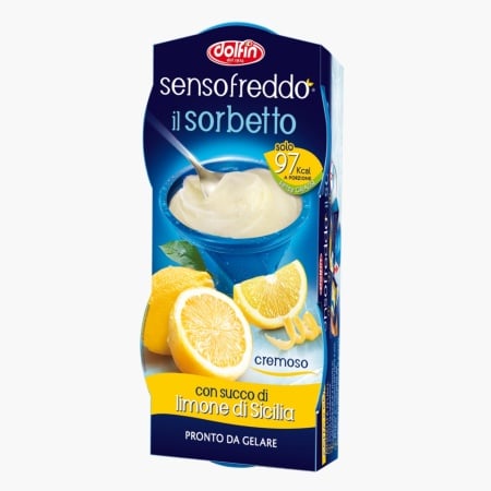 Sorbetto Sensofreddo de lamai de Sicilia, fara gluten, Dolfin 2x100ml