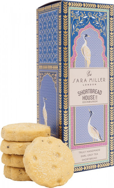 Biscuiti artizanali cu unt si ceai earl gray shortbread Sara Miller 125g - Img 1