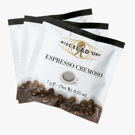 Capsule cafea Pods Espresso Cremoso (GranCrema) Miscela d'Oro (150 buc x 7g)