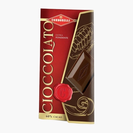 Ciocolata neagra 60% cacao fara gluten 100g Condorelli