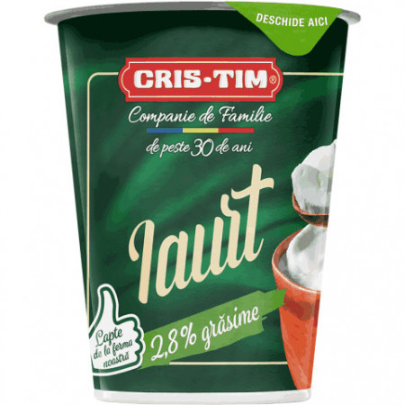 Iaurt 2.8% grasime 375g Cris-Tim - Img 1