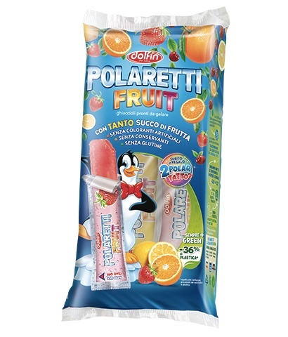 Inghetata pe bat Polaretti, produs pasteurizat , fara conservanti, fara gluten, Dolfin 10x40ml