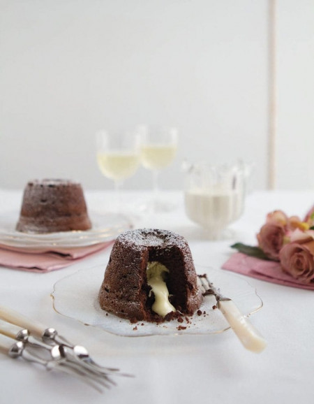 Lava cake - Souffle de ciocolata alba, 12buc X100gr, fara gluten