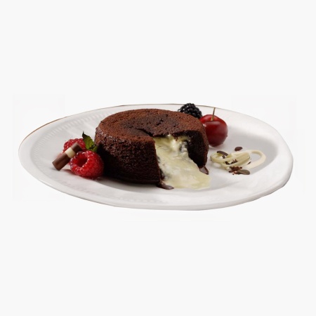 Lava cake - Souffle de ciocolata alba, 12buc X100gr, fara gluten - Img 1