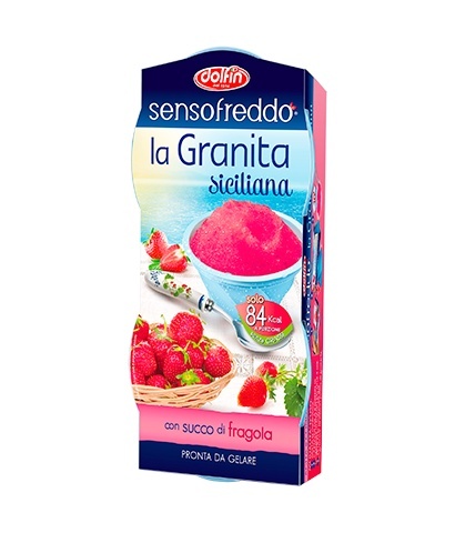 Suc granita siciliana de capsuni,fara gluten, Dolfin 2x100ml