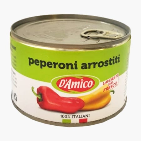 Ardei copti intregi si decojiti gata de consum D'Amico 400g