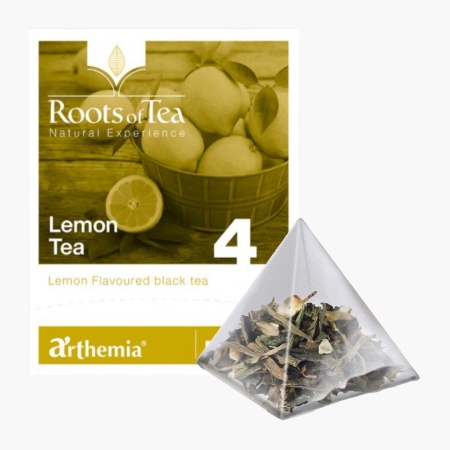 Ceai frunze Lemon piramida – ceai negru cu aroma de lamaie, BIO, Arthemia Milano 15x2.2g/plic - Img 1