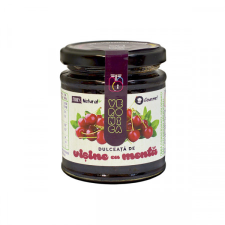Dulceață de vișine cu mentă 220g