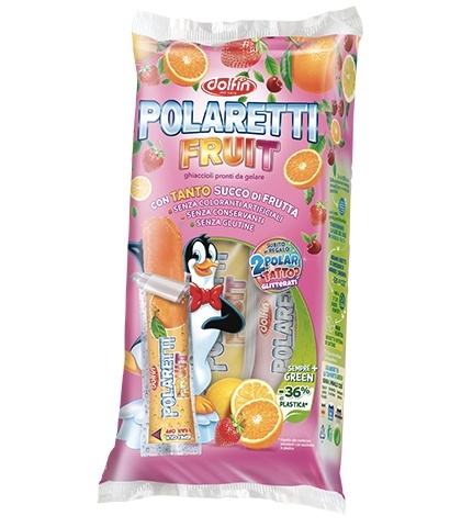 Inghetata pe bat "Girl" Polaretti, produs pasteurizat , fara conservanti, fara gluten, Dolfin 10x40ml