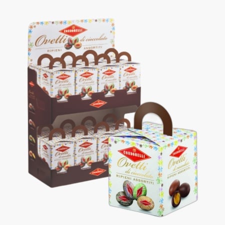 Oua de Ciocolată gusturi asortate in cutie, fara gluten, Condorelli 120g