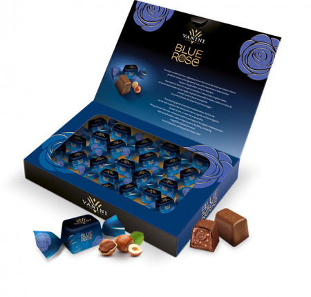 Praline de ciocolata Blue Rose la cutie, fara gluten, VANINI 255g