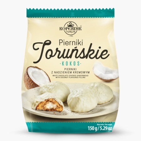 Turta dulce cu ciocolata alba si aroma de cocos Kopernik 150g