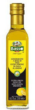 Ulei de masline extravirgin aromat cu lamaie Basso la 250ml sticla