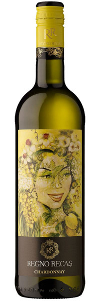 Vin alb sec Recas Regno Chardonnay 0.75L - Img 1
