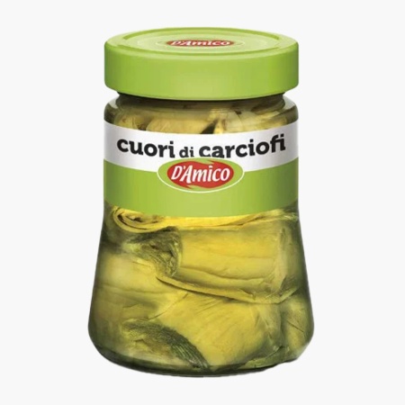 Carciofi, inimi de anghinare marinate in ulei, fara gluten, D&#039;Amico 280g - Img 1