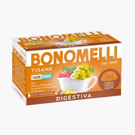 Ceai infuzie din plante cu extract de ghimbir pentru digestie, Bonomelli