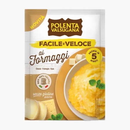 Polenta Valsugana cu branza, preparat pentru mamaliga instant fara gluten, Bonomelli 80g