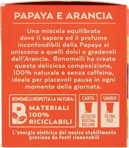 Ceai de papaya si portocala, 100% natural, fara cofeina, Bonomelli - Img 6